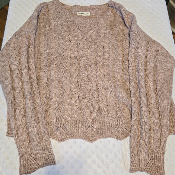 Lucky Brand Sweaters - Lucky Brand Coral Cozy Cable Knit Women's Sweater